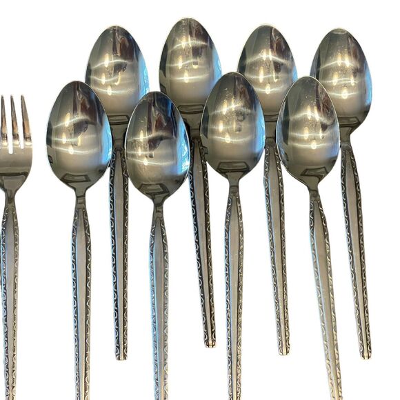 Rogers Ensenada Scroll Stainless Flatware Set 50 Pc‎ Service for 8 Vintage - Picture 7 of 12